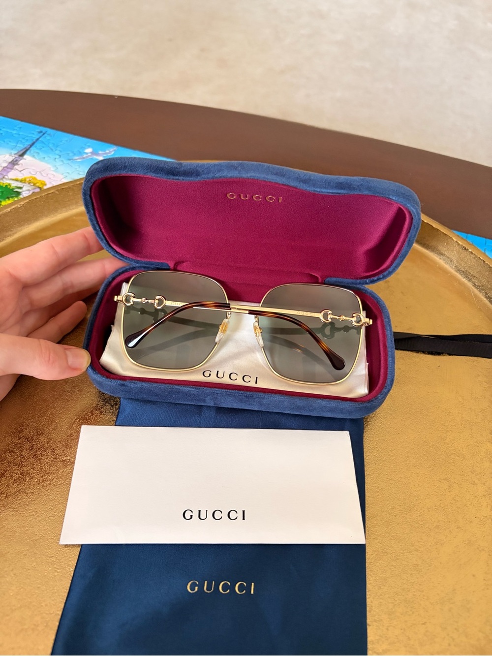 Gucci Large Metal Frame Sunglasses - Picture 5 of 7